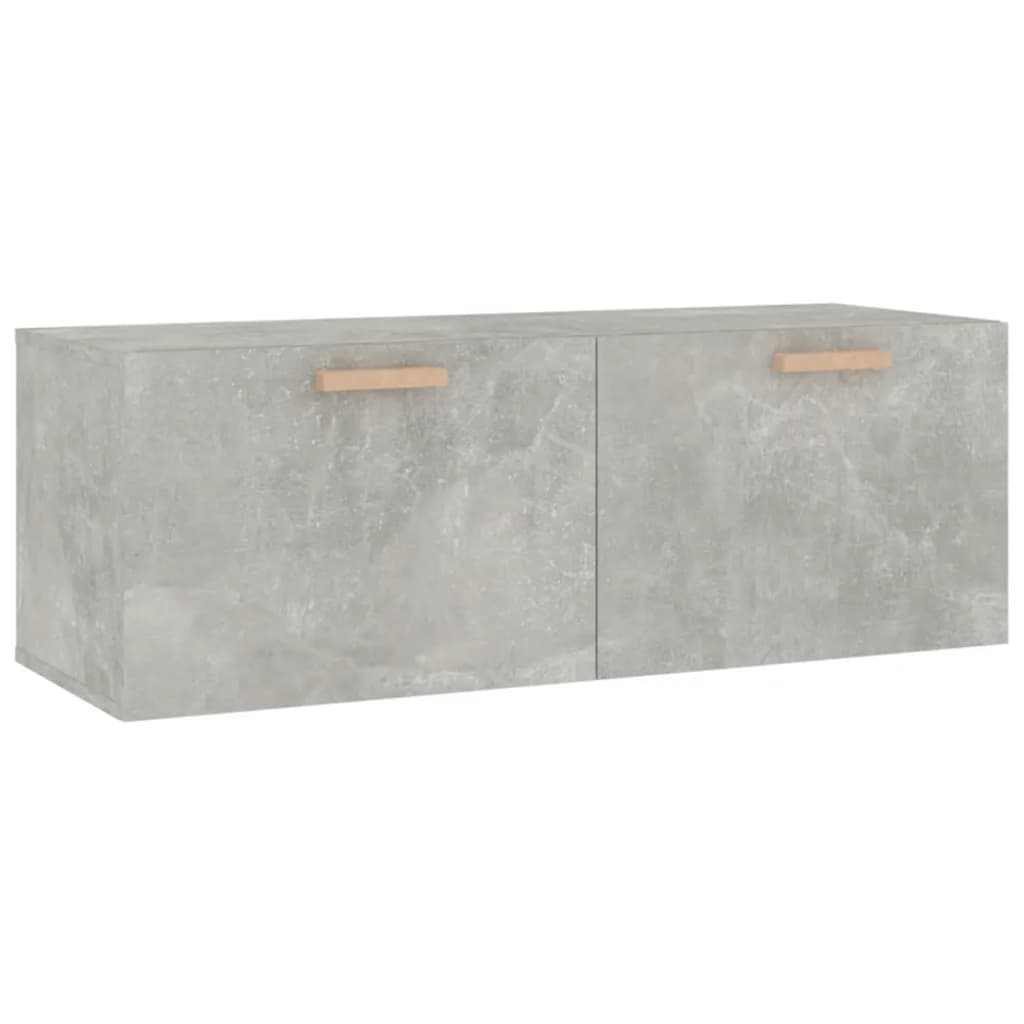 betonszürke szerelt fa faliszekrény 100 x 36,5 x 35 cm