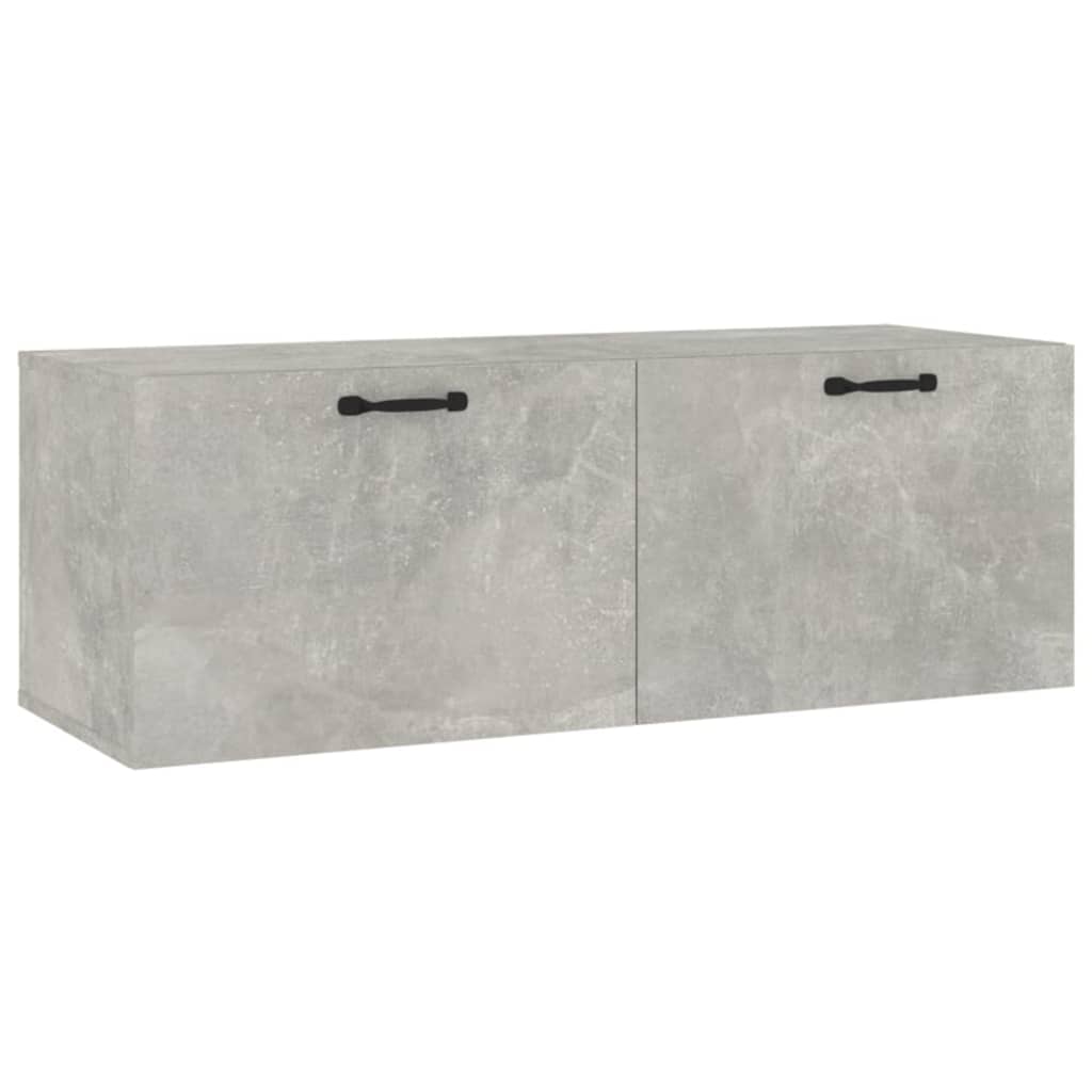 betonszürke szerelt fa faliszekrény 100 x 36,5 x 35 cm