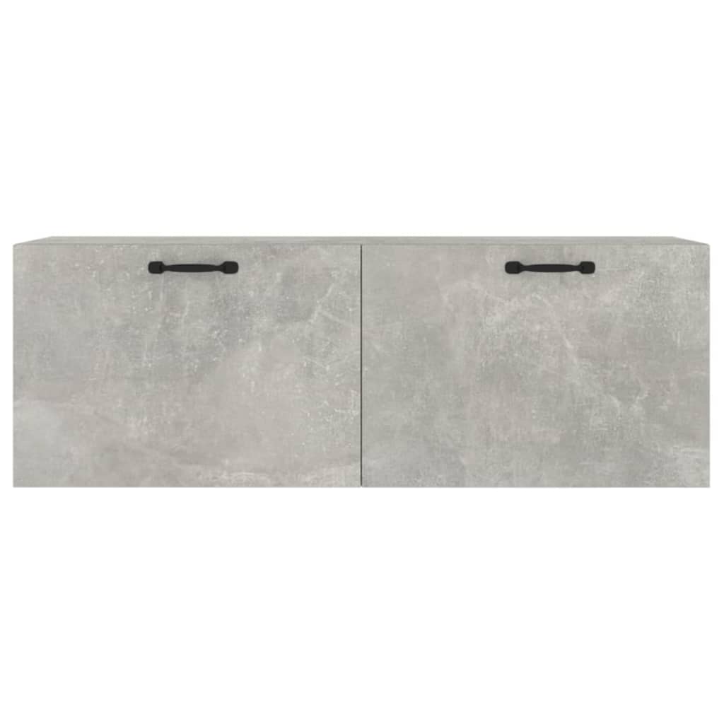 betonszürke szerelt fa faliszekrény 100 x 36,5 x 35 cm