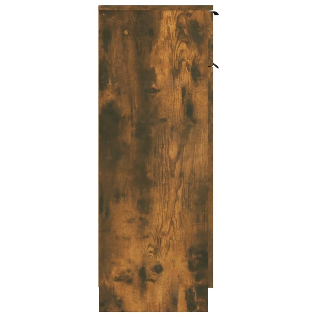 füstös tölgy színű szerelt fa fürdőszobaszekrény 32x34x90 cm