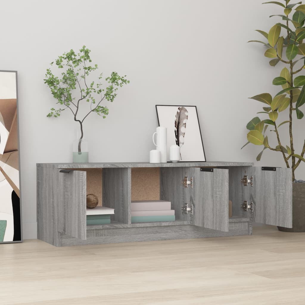szürke sonoma színű szerelt fa TV-szekrény 102 x 35 x 36,5 cm