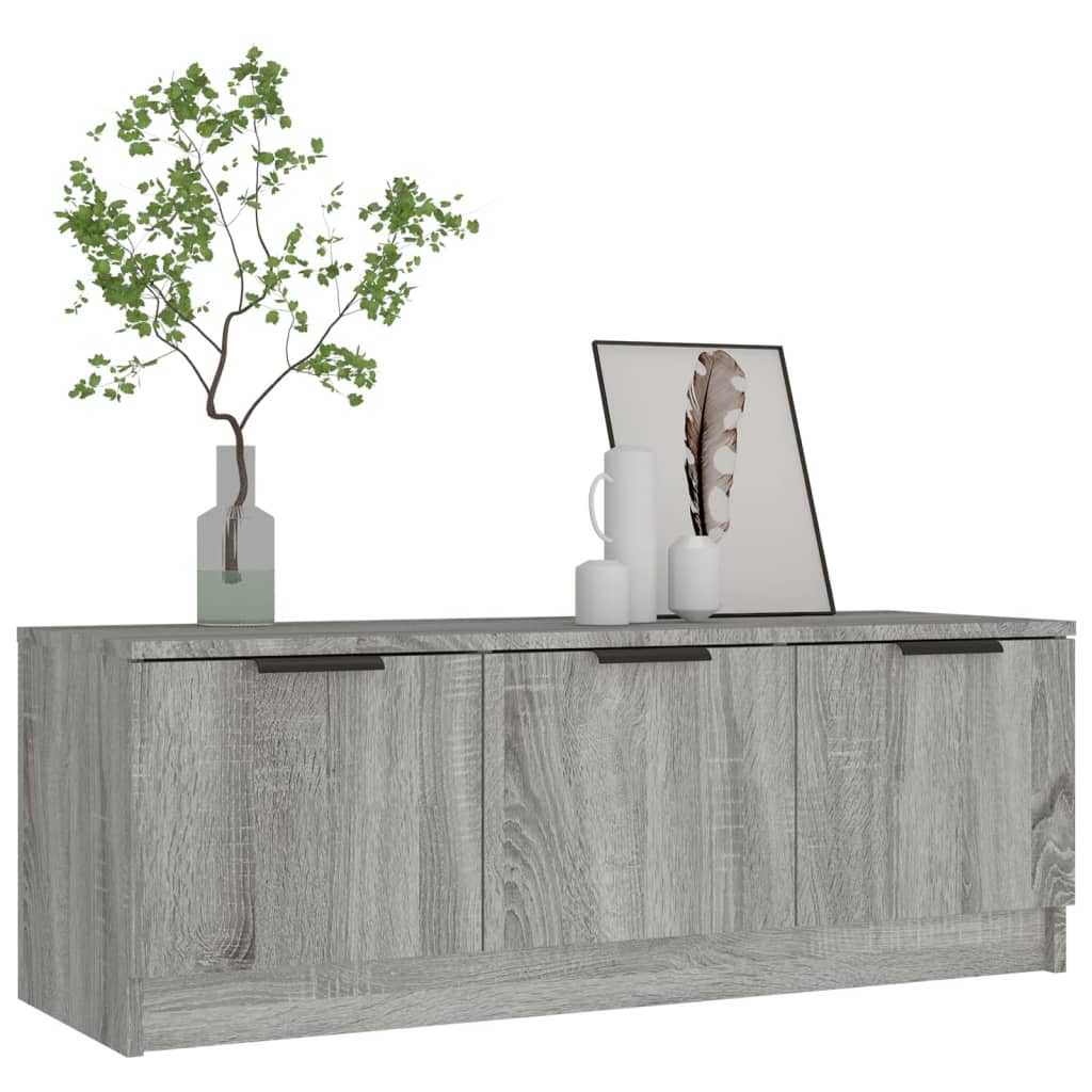 szürke sonoma színű szerelt fa TV-szekrény 102 x 35 x 36,5 cm