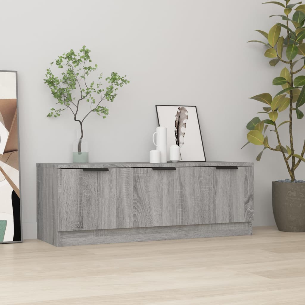 szürke sonoma színű szerelt fa TV-szekrény 102 x 35 x 36,5 cm