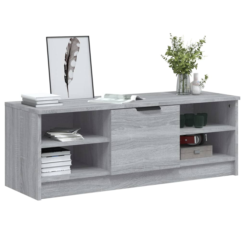 szürke sonoma színű szerelt fa TV-szekrény 102 x 35,5 x 36,5 cm