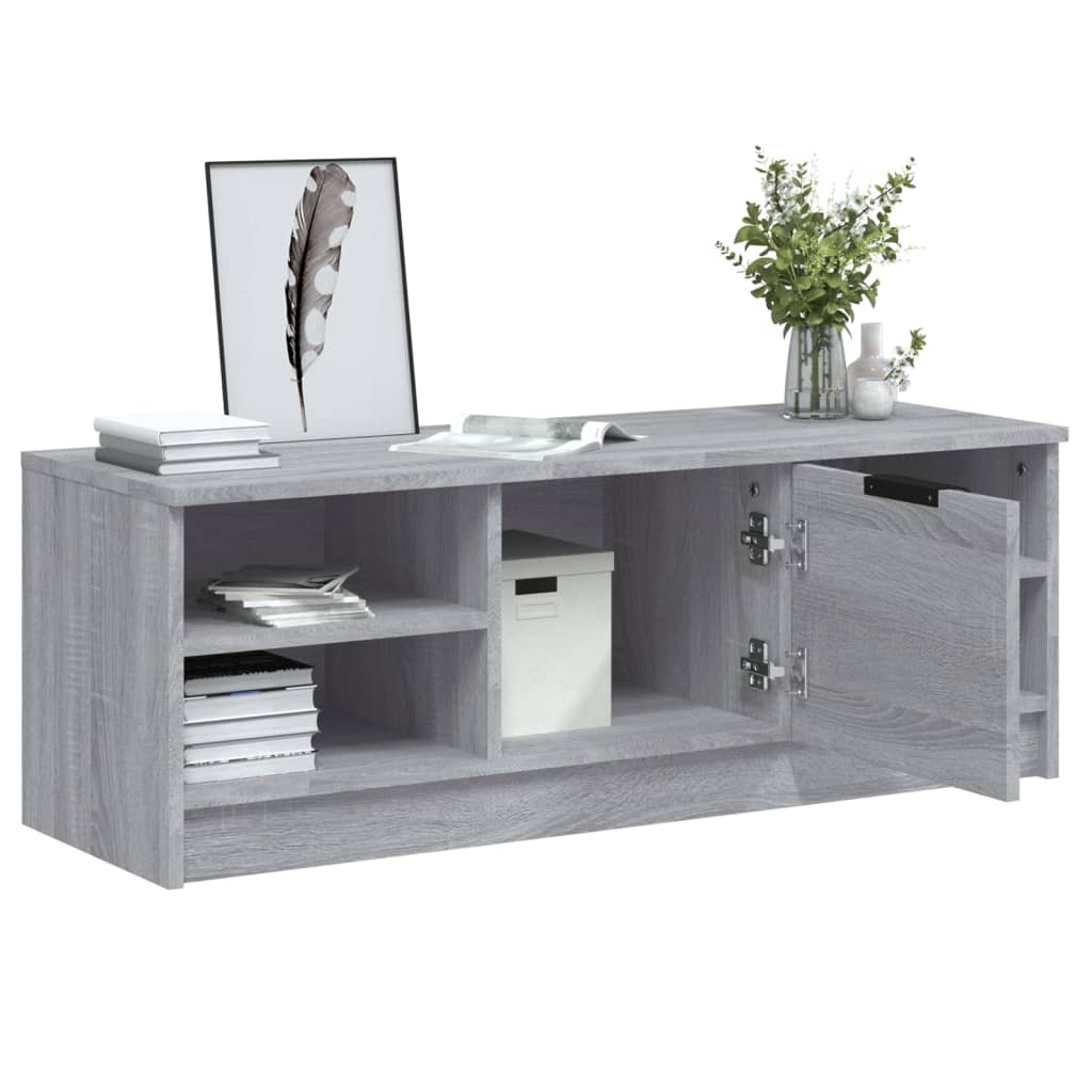 szürke sonoma színű szerelt fa TV-szekrény 102 x 35,5 x 36,5 cm