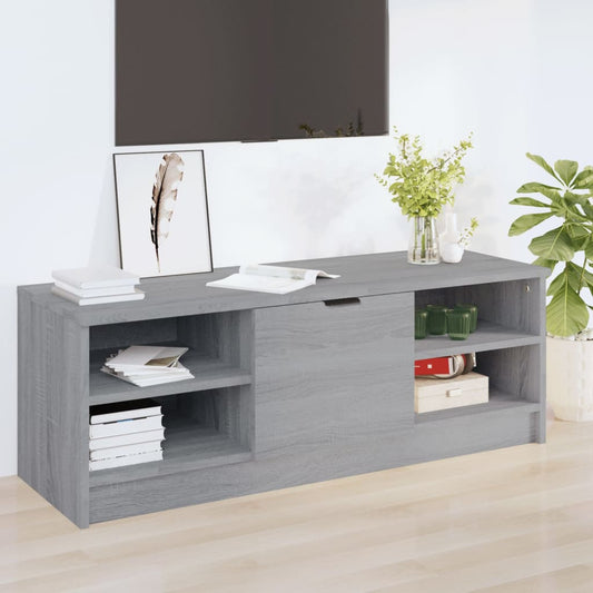 szürke sonoma színű szerelt fa TV-szekrény 102 x 35,5 x 36,5 cm