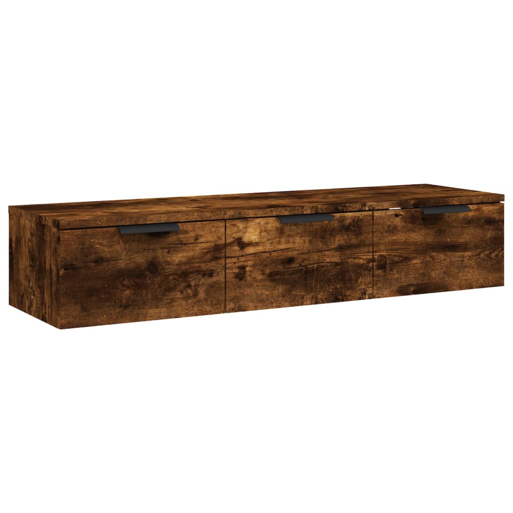 füstös tölgy színű szerelt fa faliszekrény 102 x 30 x 20 cm
