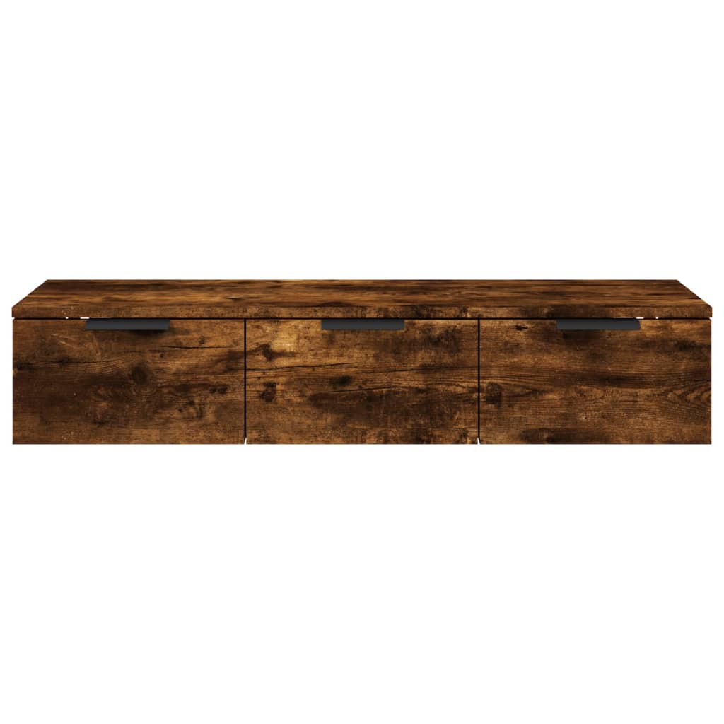 füstös tölgy színű szerelt fa faliszekrény 102 x 30 x 20 cm