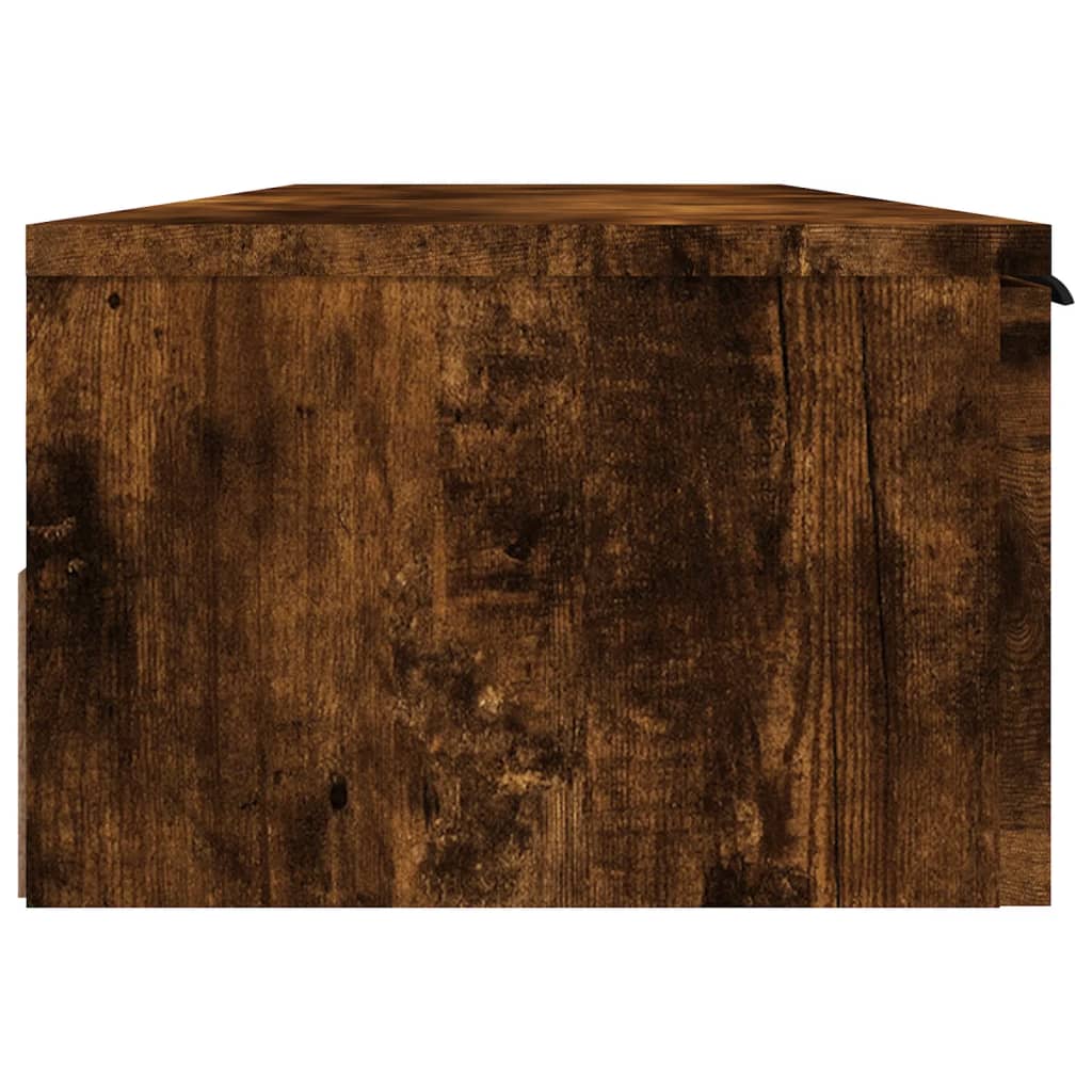 füstös tölgy színű szerelt fa faliszekrény 102 x 30 x 20 cm