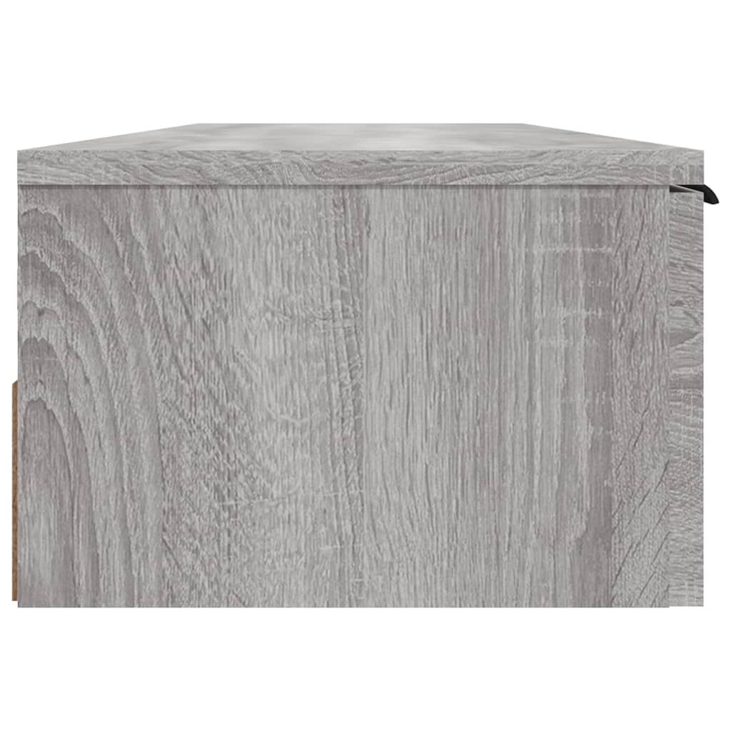szürke sonoma színű szerelt fa faliszekrény 102 x 30 x 20 cm