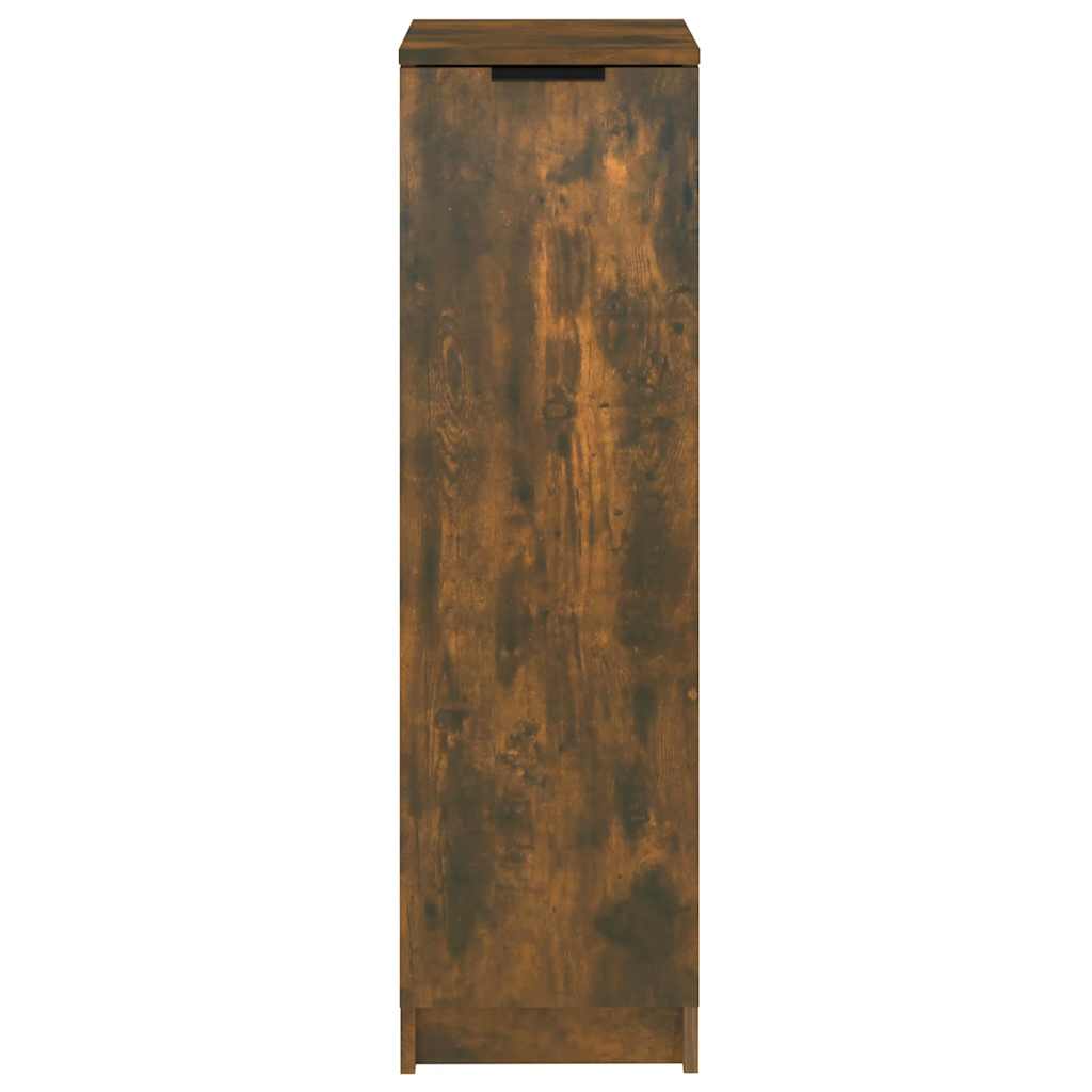 füstös tölgyszínű szerelt fa cipősszekrény 30 x 35 x 100 cm