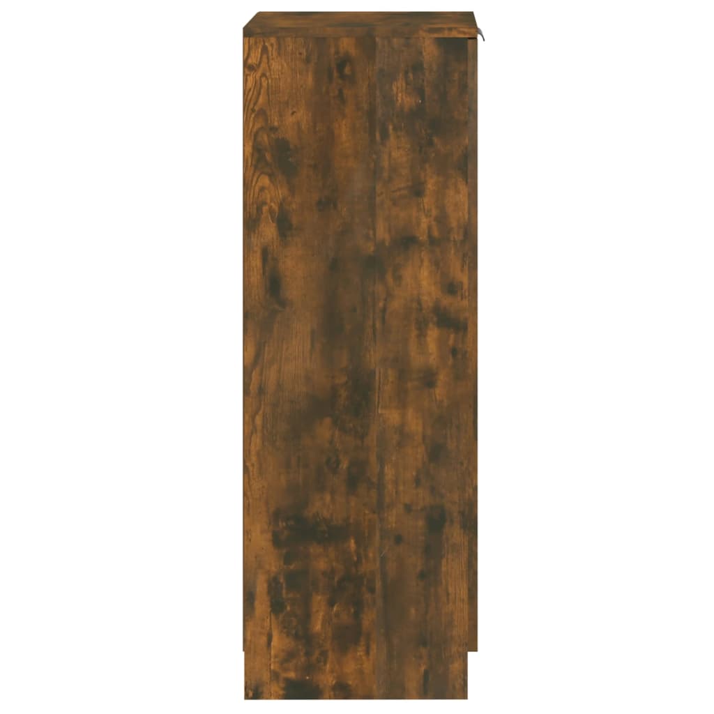 füstös tölgyszínű szerelt fa cipősszekrény 30 x 35 x 100 cm