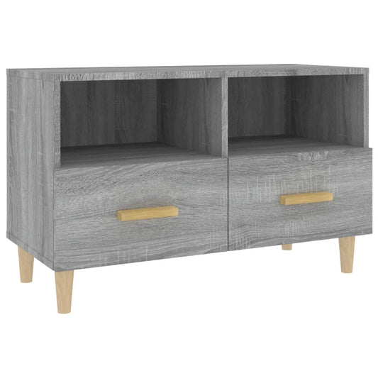 szürke sonoma színű szerelt fa TV-szekrény 80x36x50 cm