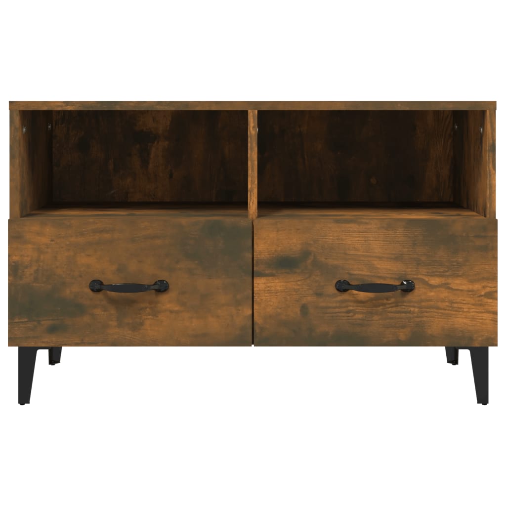 füstös tölgy színű szerelt fa TV-szekrény 80 x 36 x 50 cm