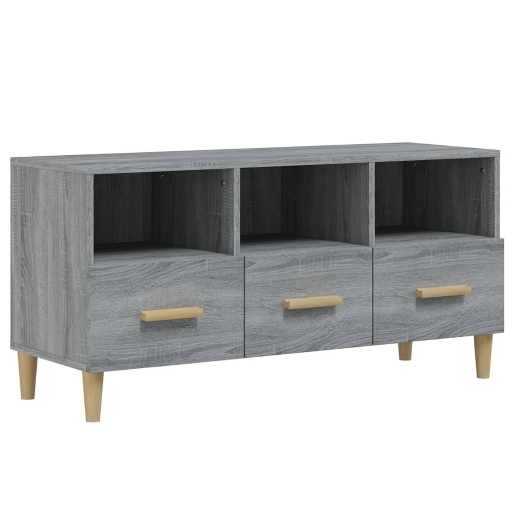 szürke sonoma színű szerelt fa TV-szekrény 120 x 36 x 50 cm