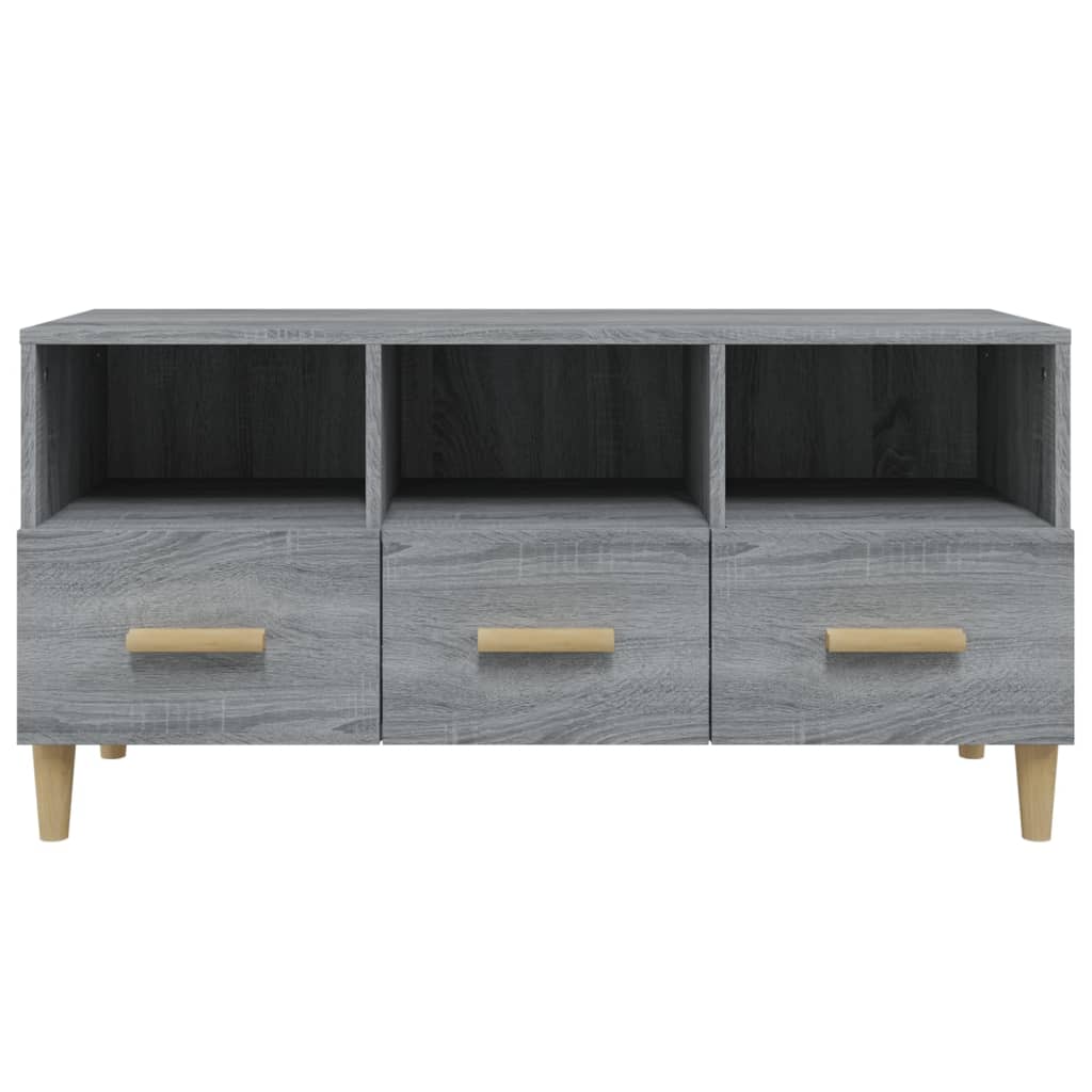 szürke sonoma színű szerelt fa TV-szekrény 120 x 36 x 50 cm