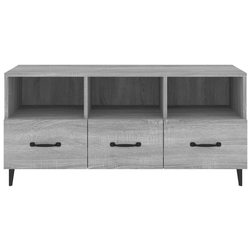 szürke sonoma színű szerelt fa TV-szekrény 102 x 35 x 50 cm