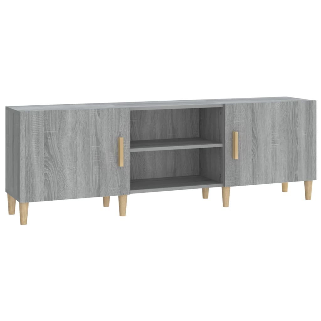 szürke sonoma színű szerelt fa TV-szekrény 150x30x50 cm