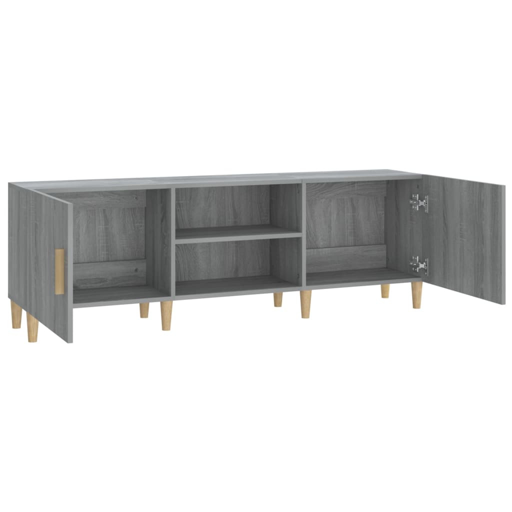 szürke sonoma színű szerelt fa TV-szekrény 150x30x50 cm