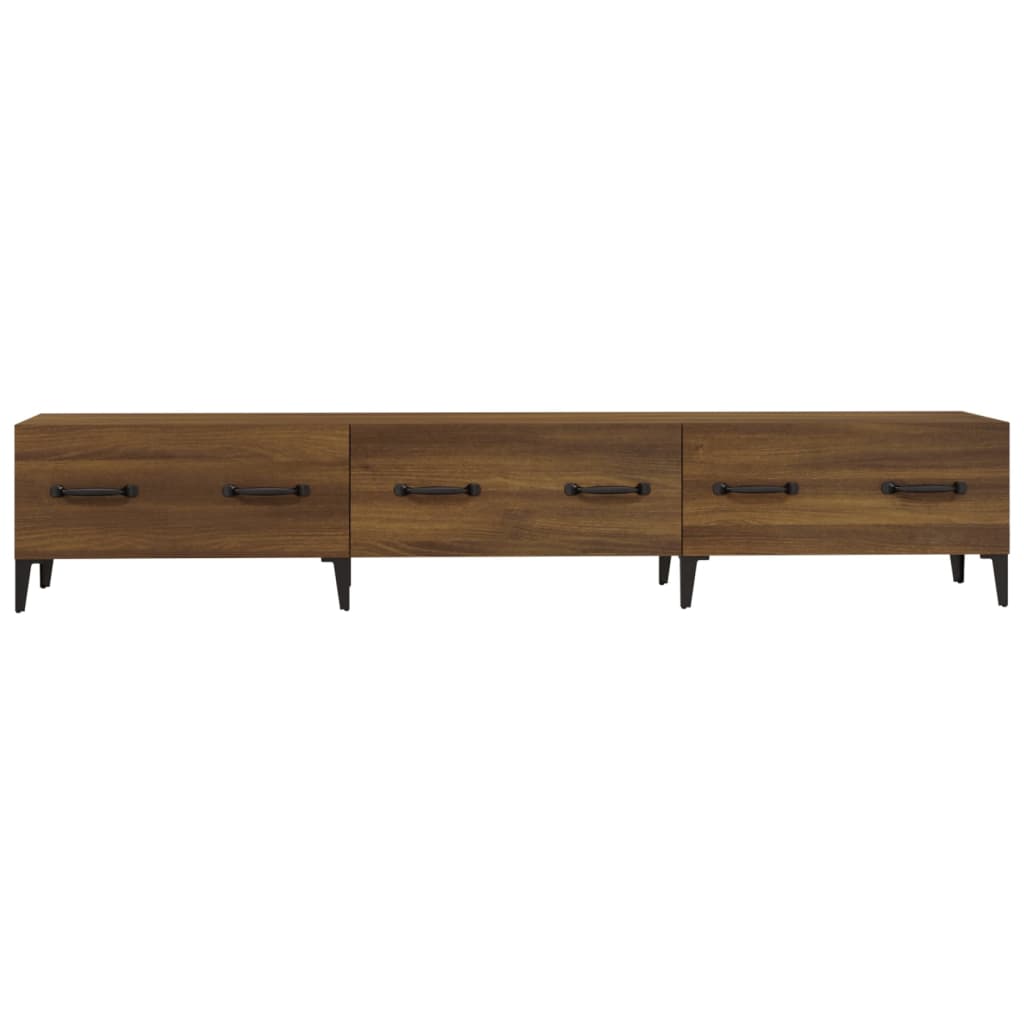 barna tölgyszínű szerelt fa TV-szekrény 150 x 34,5 x 30 cm