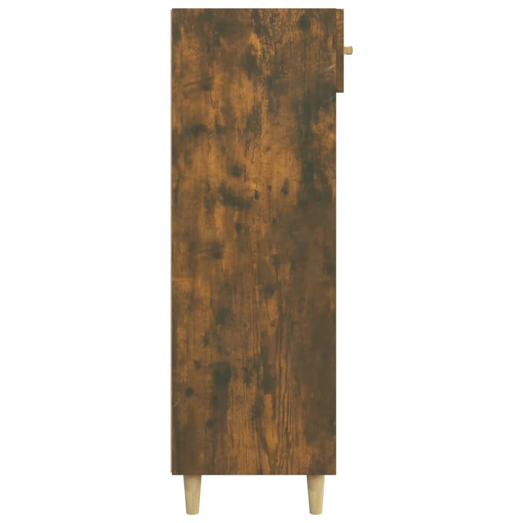 füstös tölgy színű szerelt fa cipősszekrény 60 x 35 x 105 cm