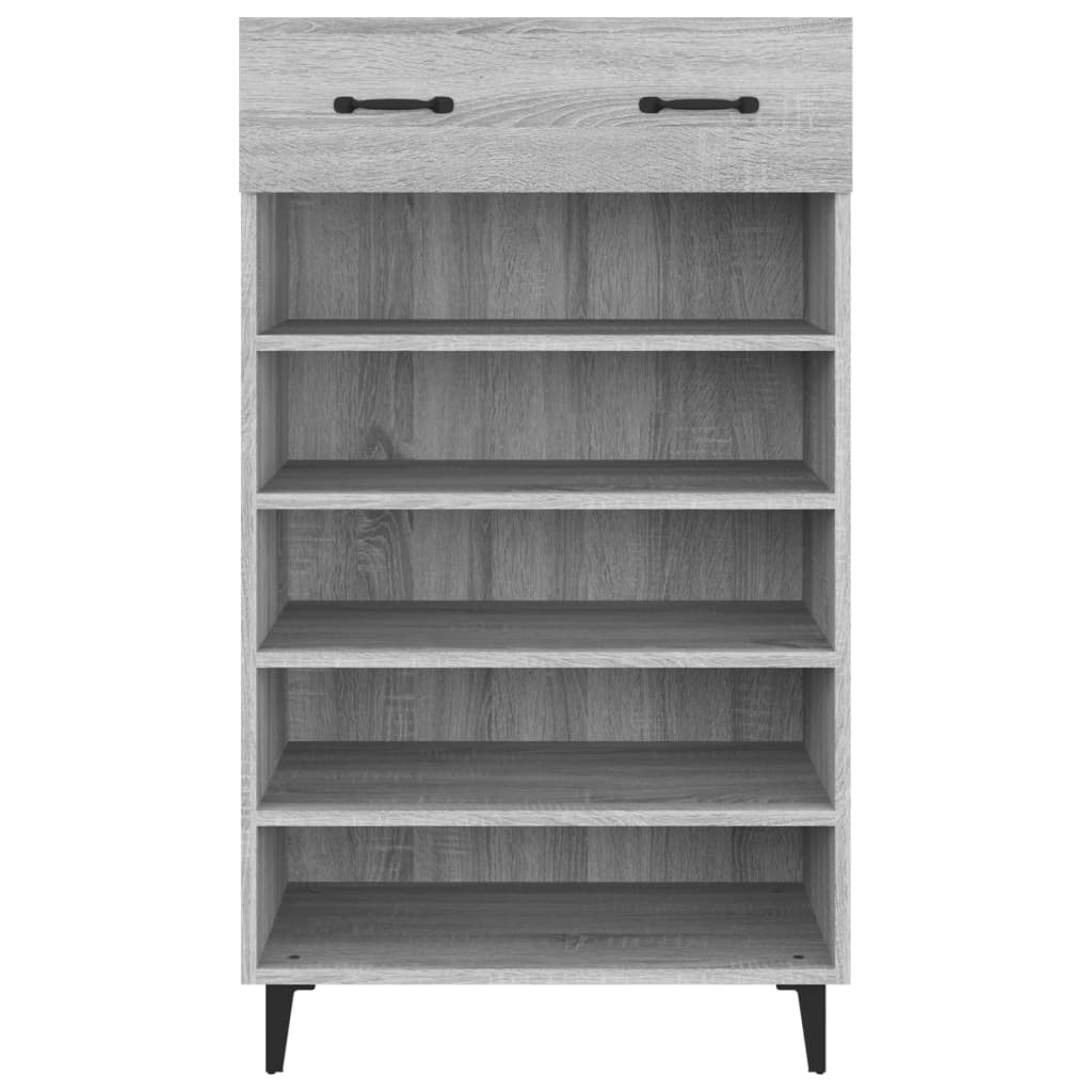 szürke sonoma színű szerelt fa cipőszekrény 60 x 35 x 105 cm
