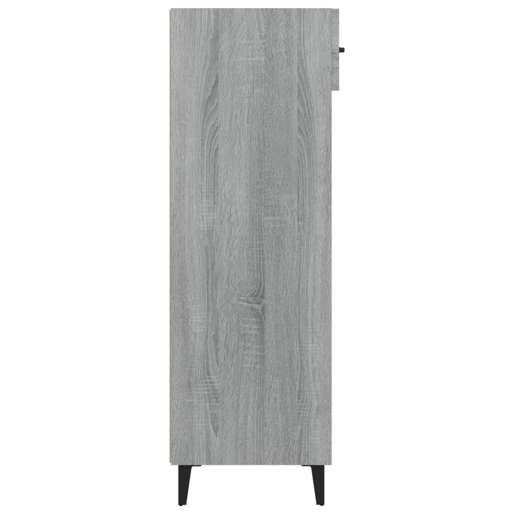 szürke sonoma színű szerelt fa cipőszekrény 60 x 35 x 105 cm