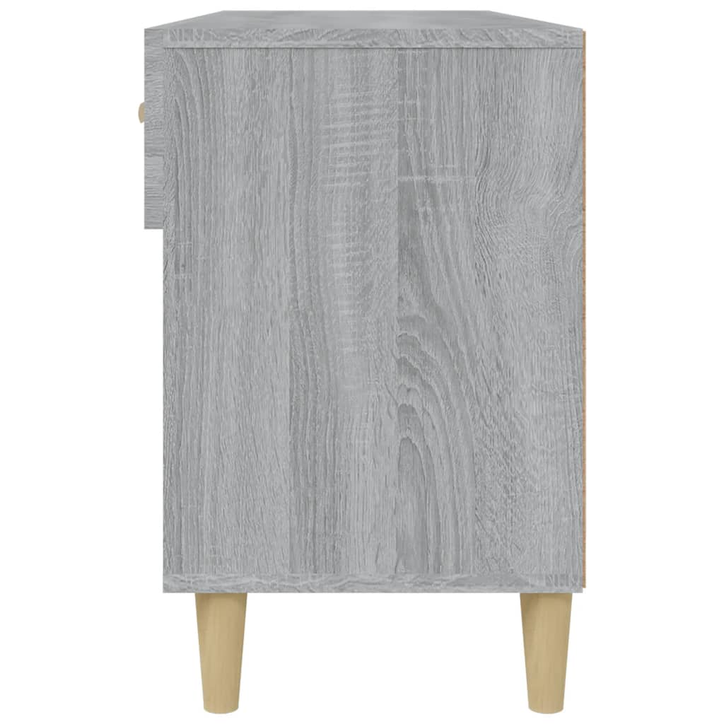 szürke sonoma színű szerelt fa cipőszekrény 102 x 35 x 55 cm