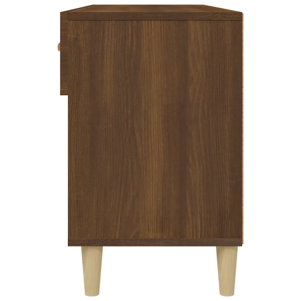 barna tölgyszínű szerelt fa cipősszekrény 102 x 35 x 55 cm