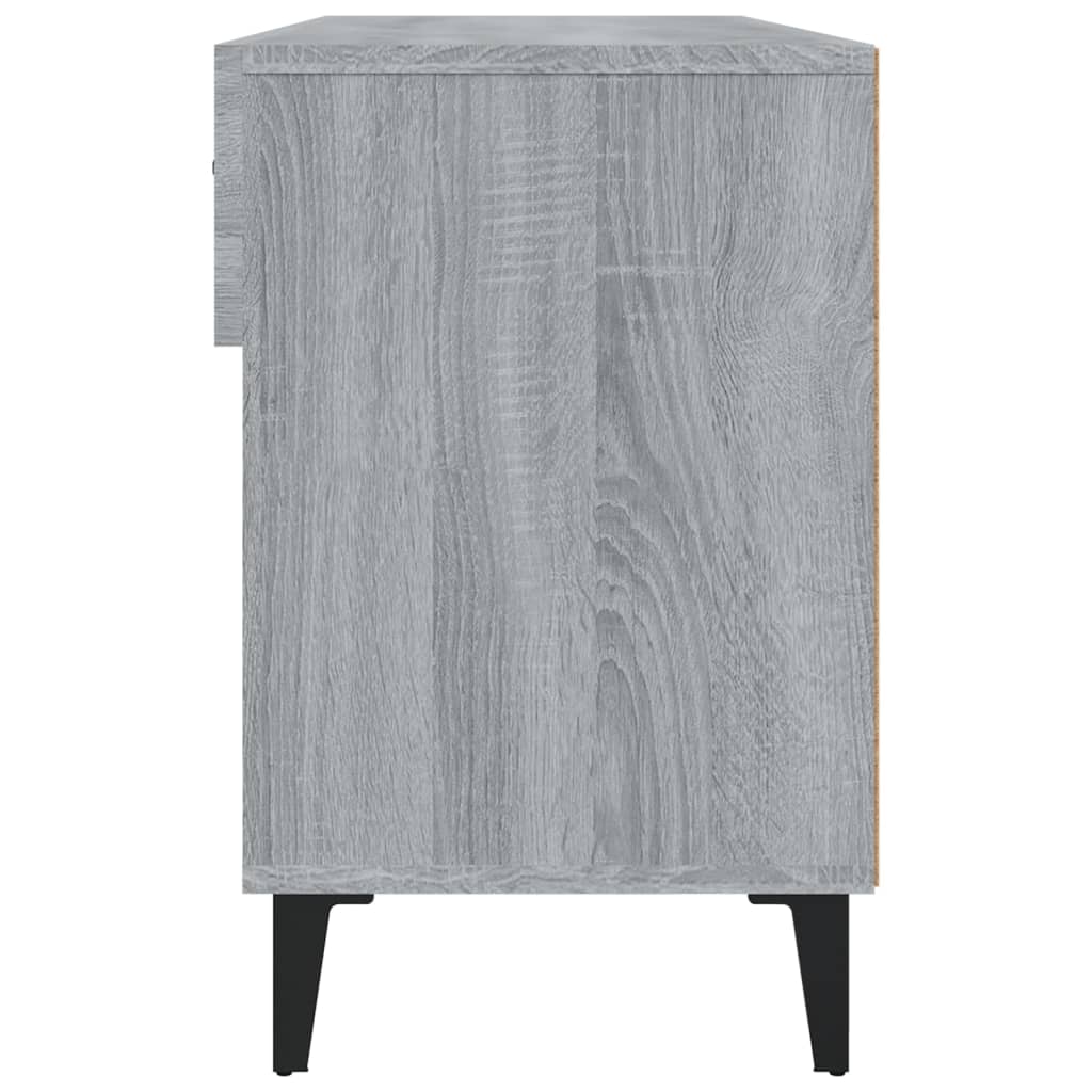 szürke sonoma színű szerelt fa cipőszekrény 102 x 35 x 55 cm