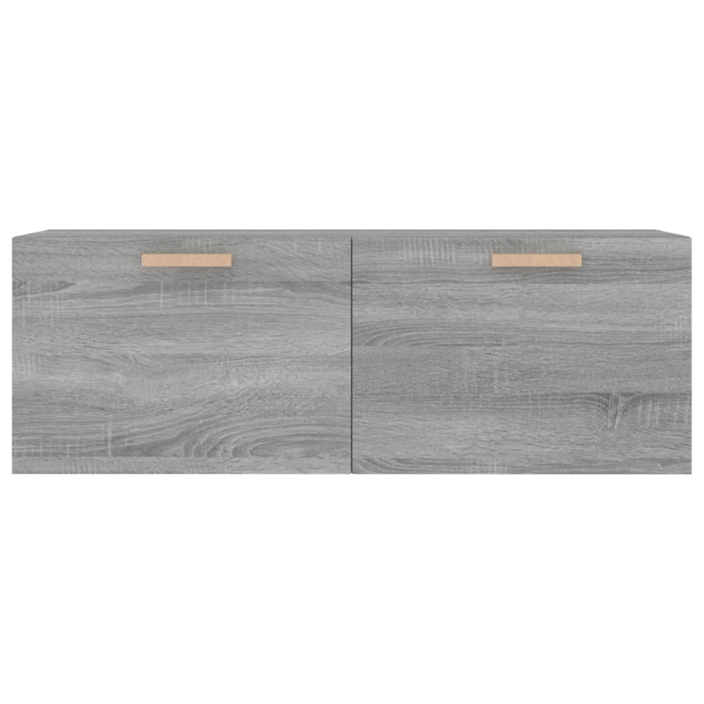 szürke sonoma színű szerelt fa faliszekrény 100 x 36,5 x 35 cm