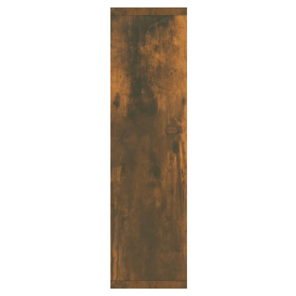 füstös tölgy színű tükrös szekrény LED-ekkel 76 x 15 x 55 cm