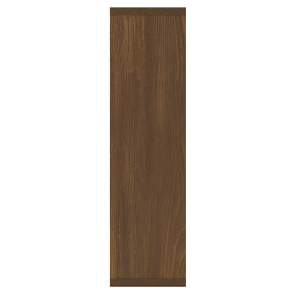 barna tölgyszínű tükrös szekrény LED-ekkel 76 x 15 x 55 cm