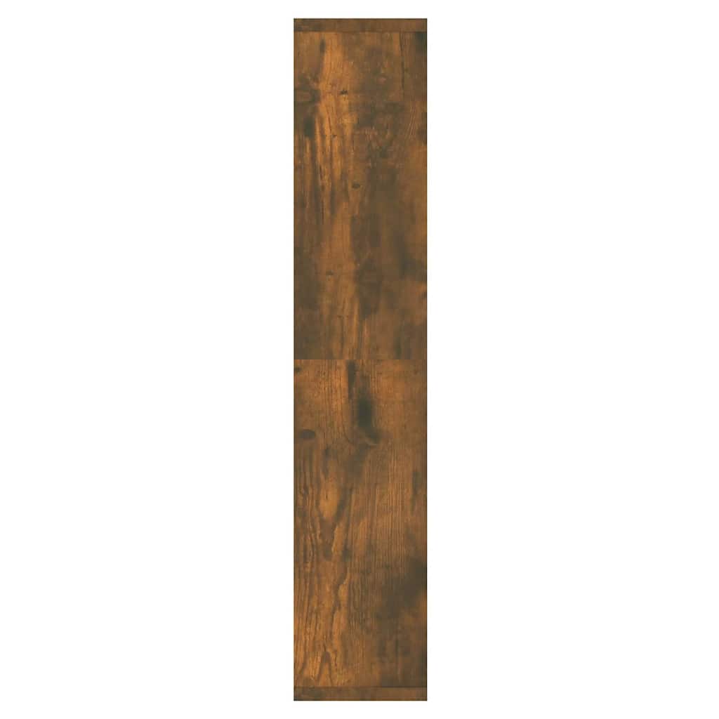 füstös tölgy színű tükrös szekrény LED-ekkel 91 x 15 x 76,5 cm