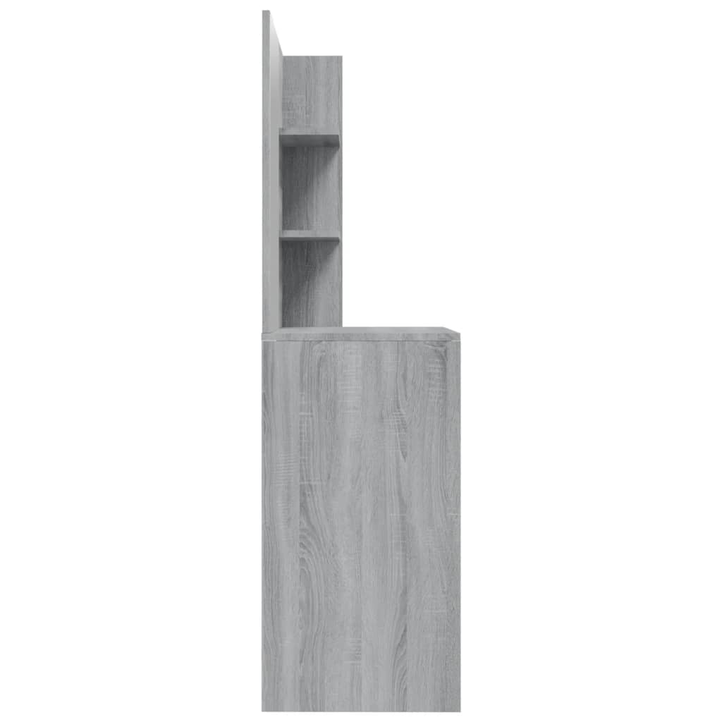 szürke sonoma fésülködőasztal tükörrel 74,5 x 40 x 141 cm