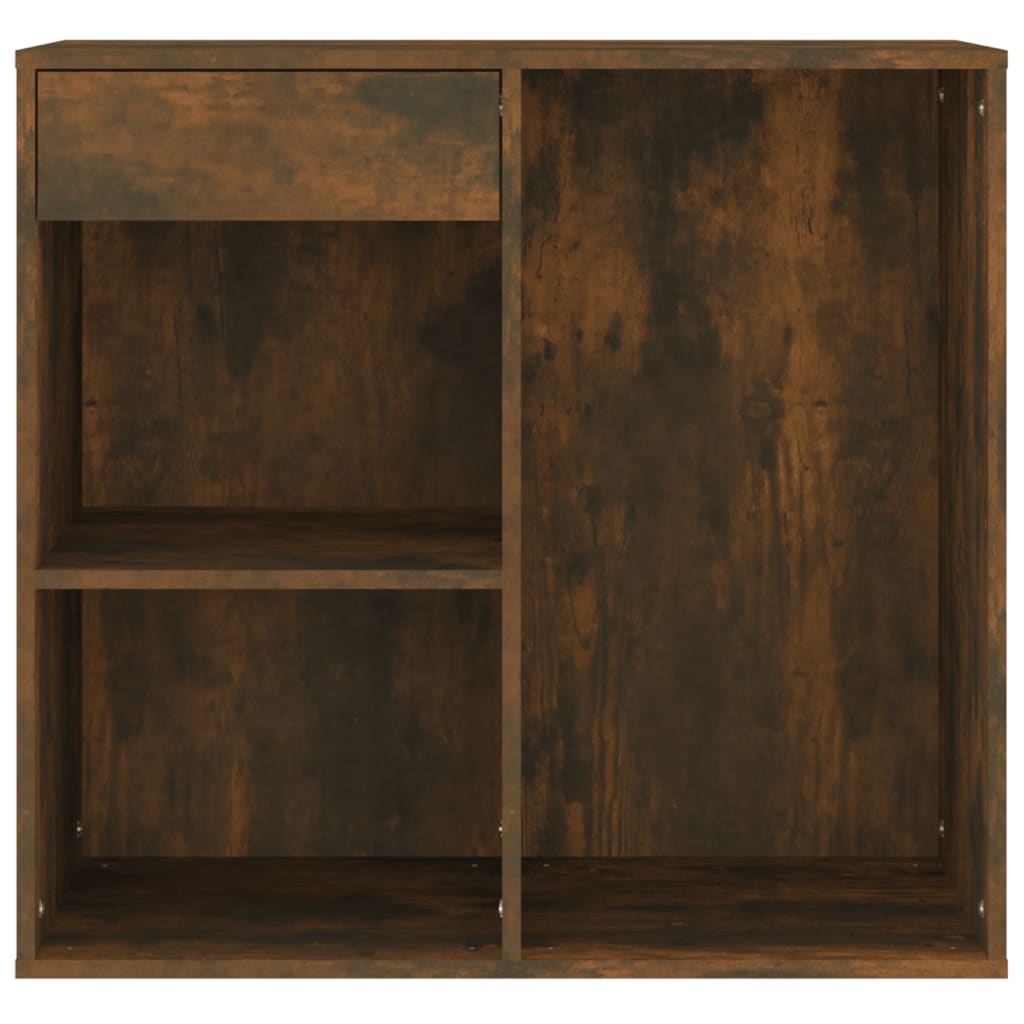füstös tölgy színű szerelt fa pipereszekrény 80 x 40 x 75 cm