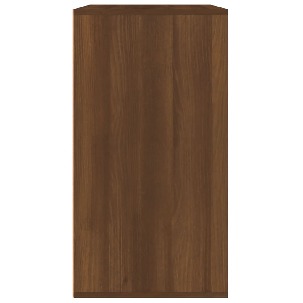 barna tölgy színű szerelt fa pipereszekrény 80 x 40 x 75 cm