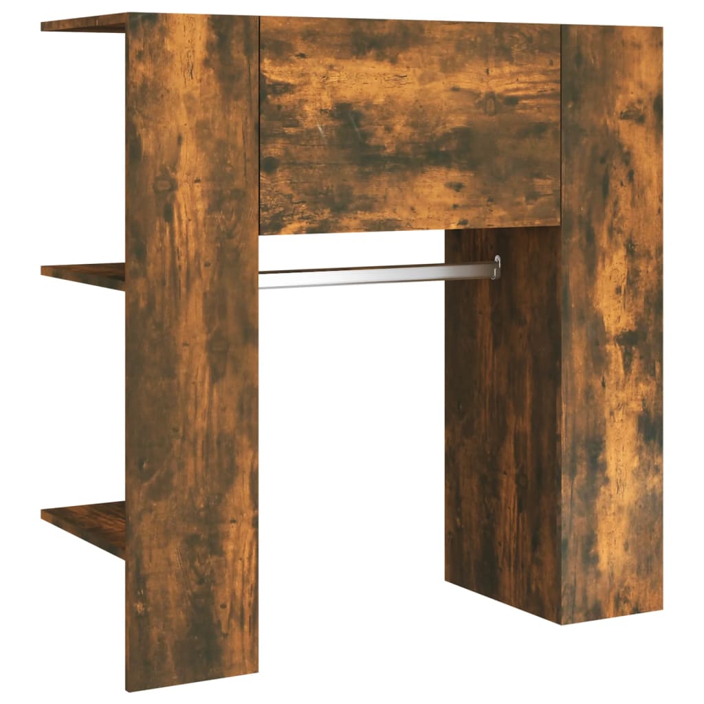 füstös tölgy színű szerelt fa előszobaszekrény 97,5x37x99 cm