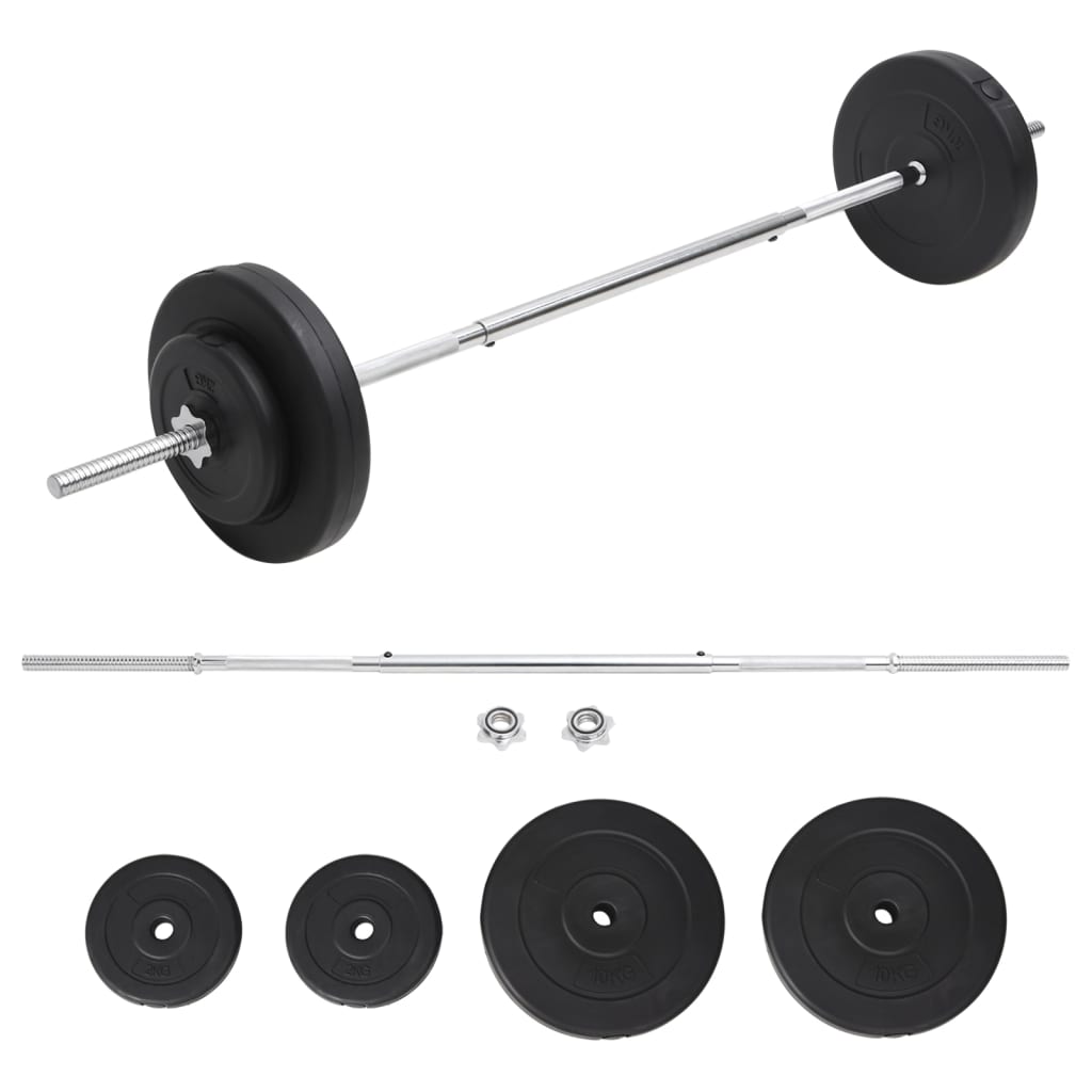 súlyzórúd súlytárcsákkal 30 kg