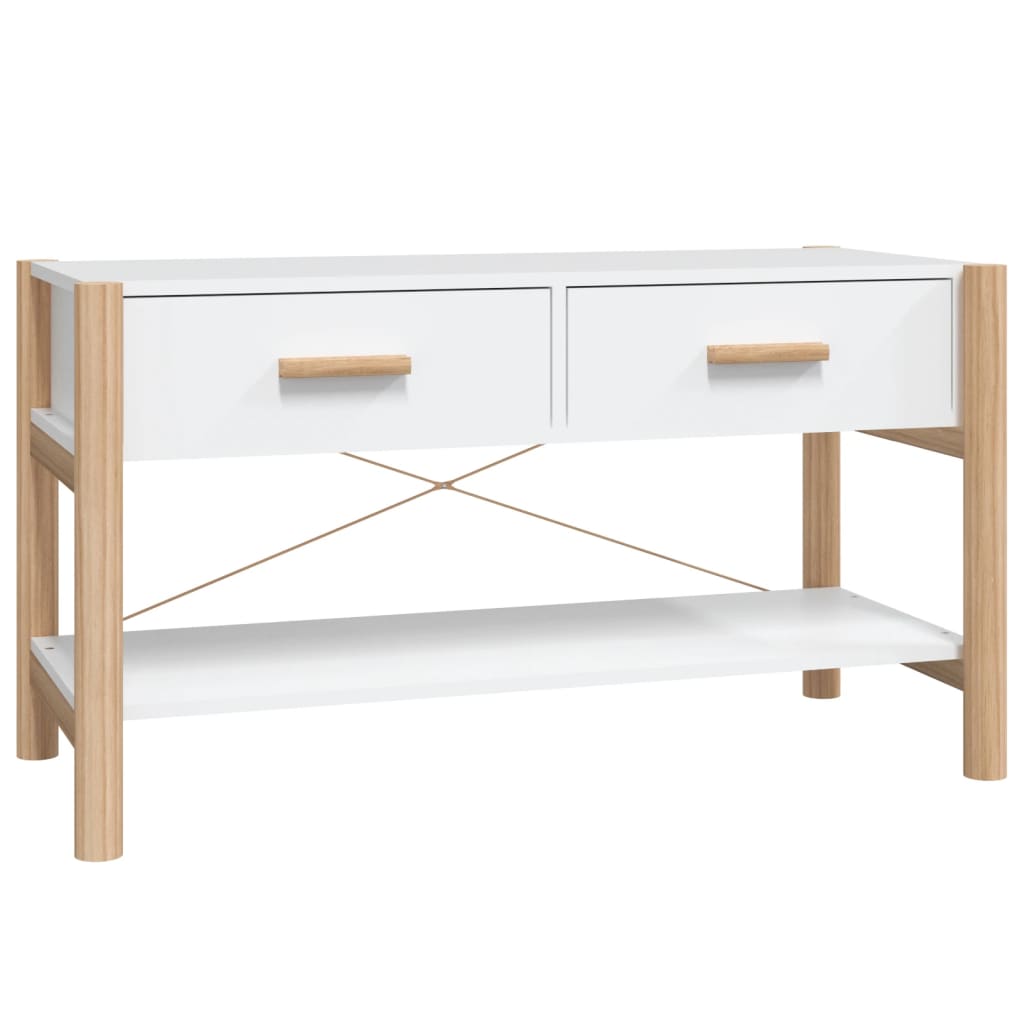 fehér szerelt fa TV-szekrény 82x38x45 cm