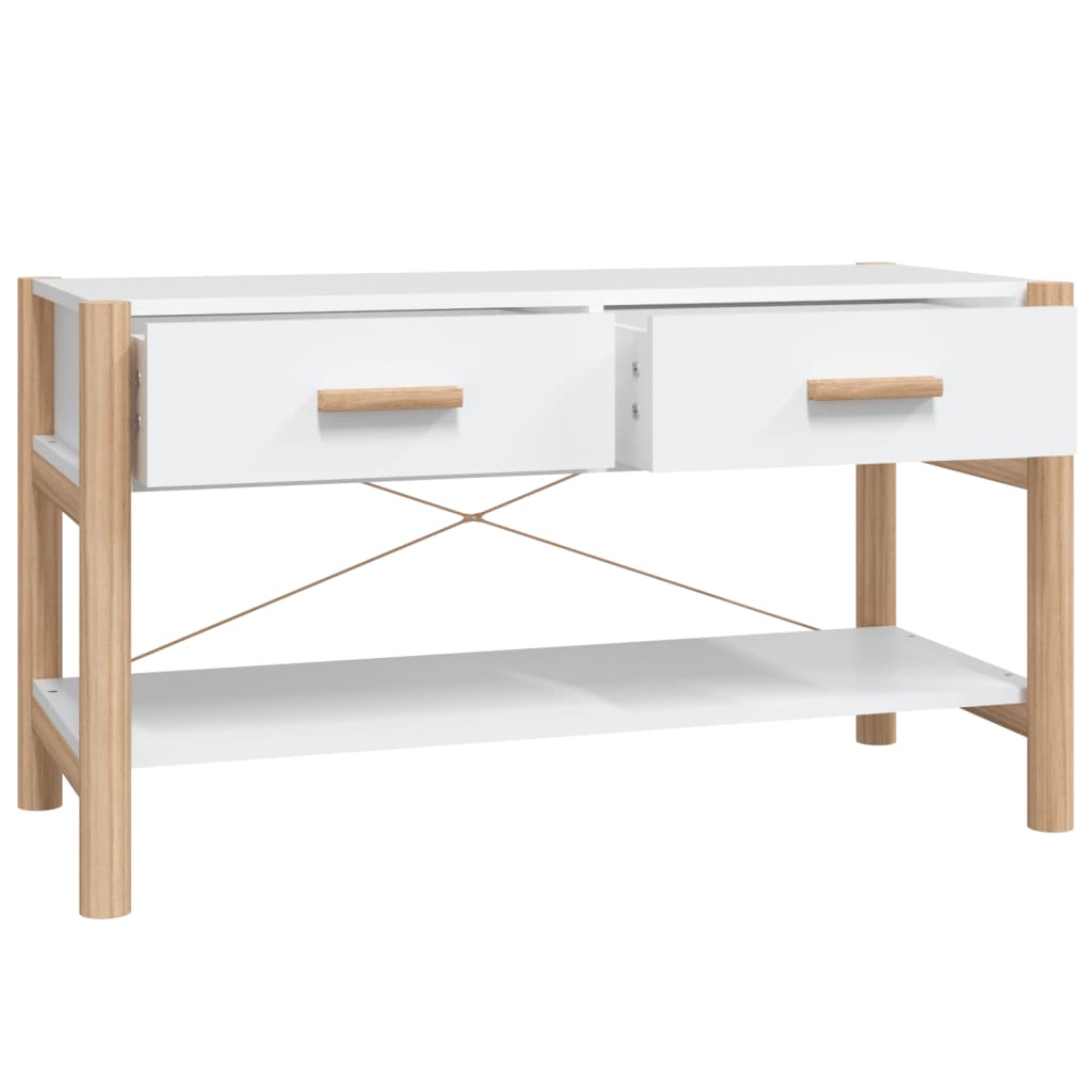 fehér szerelt fa TV-szekrény 82x38x45 cm