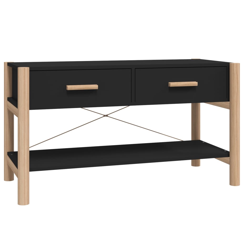 fekete szerelt fa TV-szekrény 82x38x45 cm