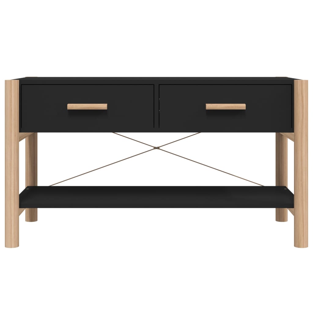 fekete szerelt fa TV-szekrény 82x38x45 cm