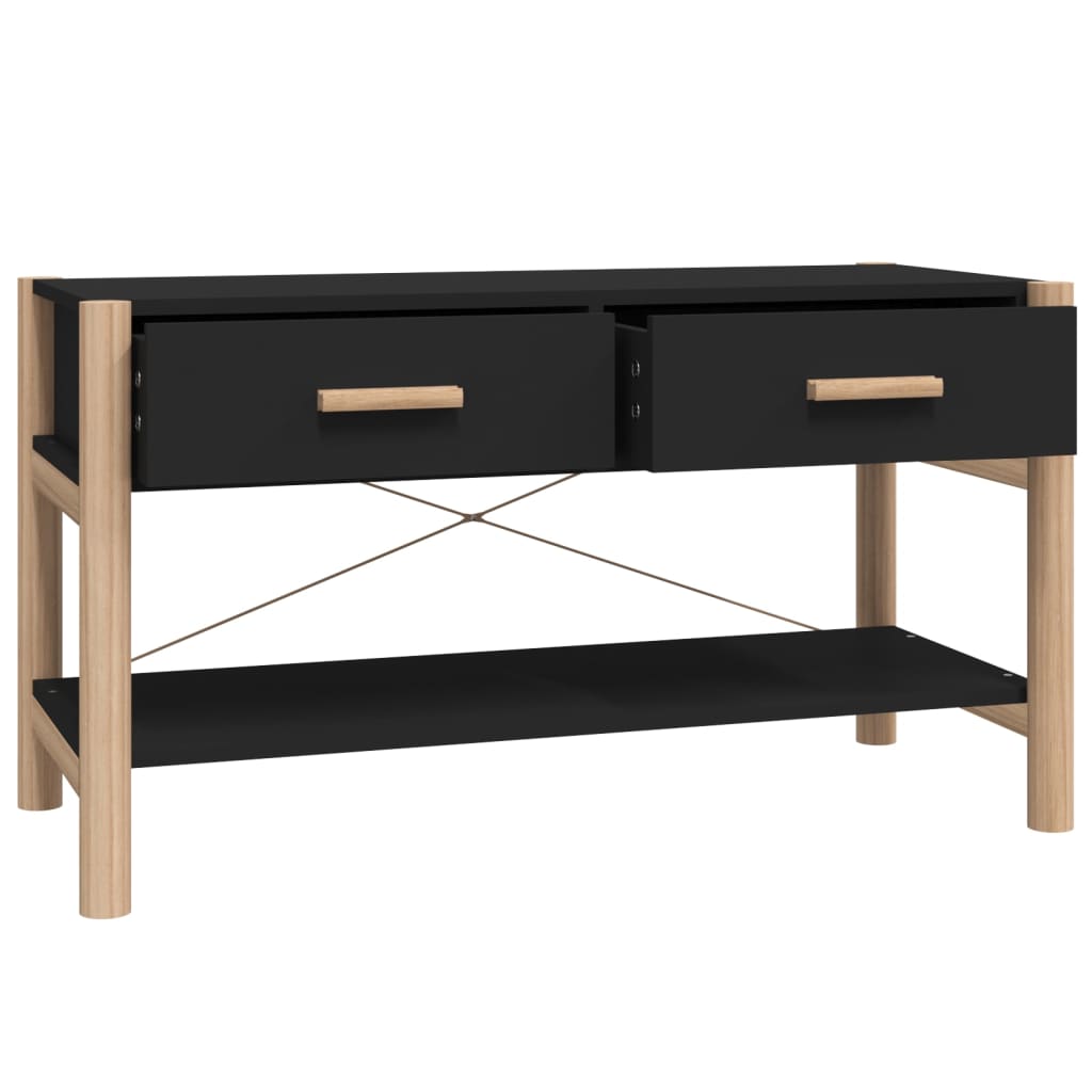 fekete szerelt fa TV-szekrény 82x38x45 cm