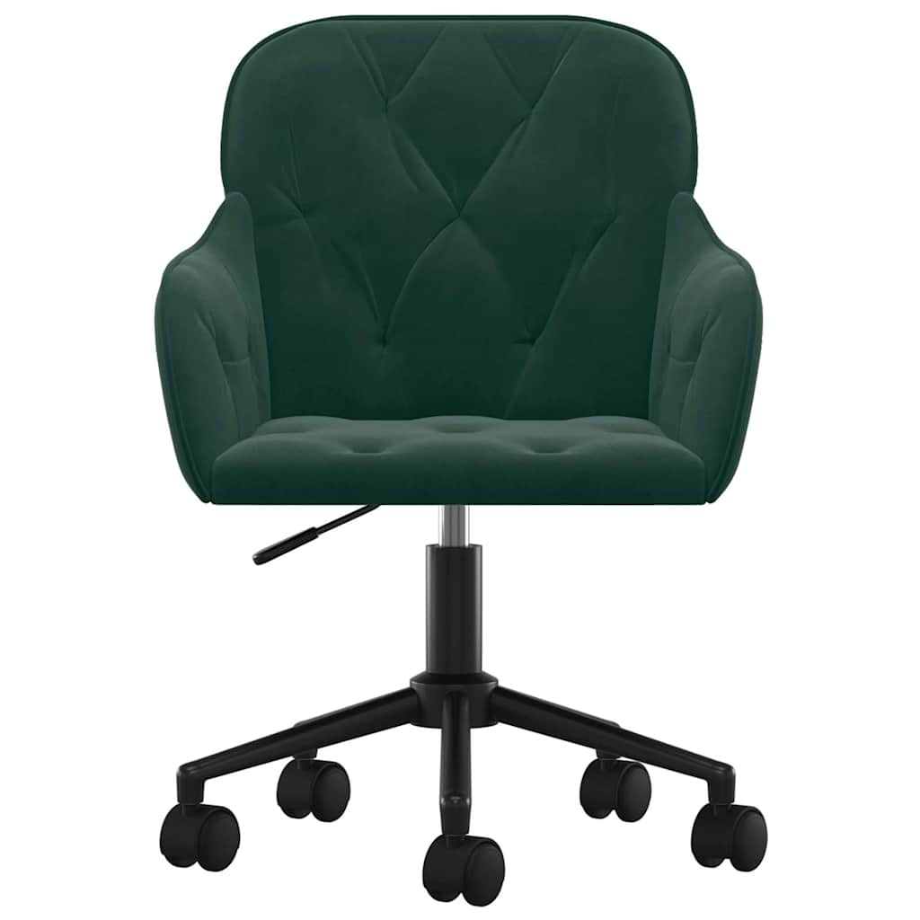 sötétzöld bársony forgó irodaszék
