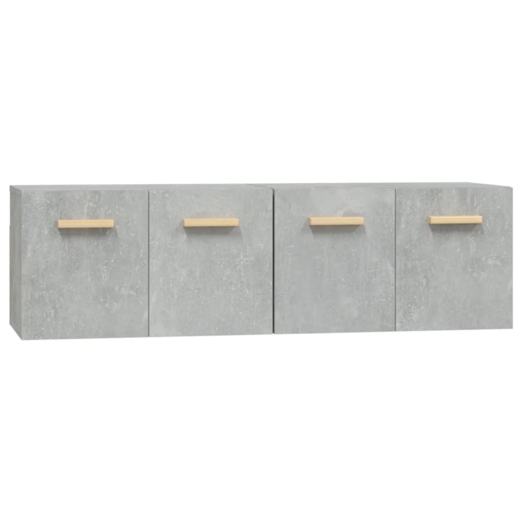 2 db betonszürke szerelt fa faliszekrény 60x36,5x35 cm