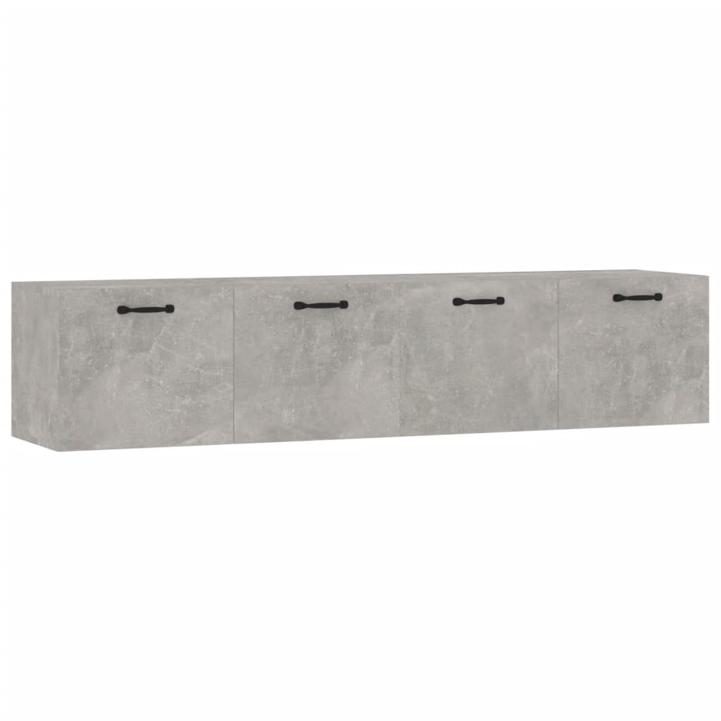 2 db betonszürke szerelt fa faliszekrény 60x36,5x35 cm