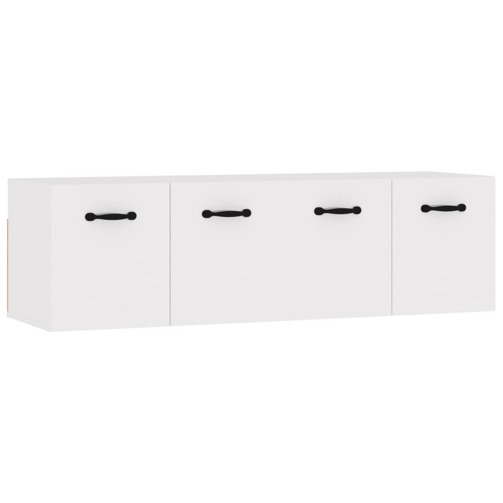 2 db fehér szerelt fa faliszekrény 80 x 35 x 36,5 cm