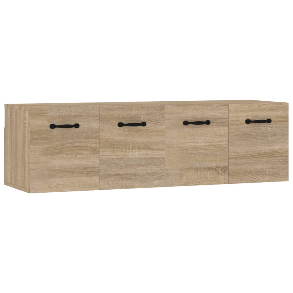 2 db sonoma tölgy színű szerelt fa faliszekrény 80x35x36,5 cm
