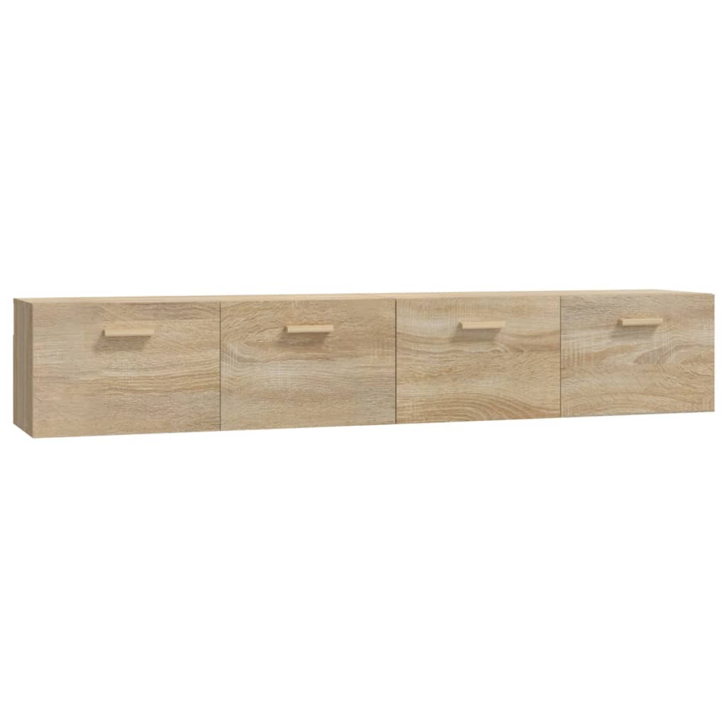 2 db sonoma tölgy színű szerelt fa faliszekrény 100x36,5x35 cm